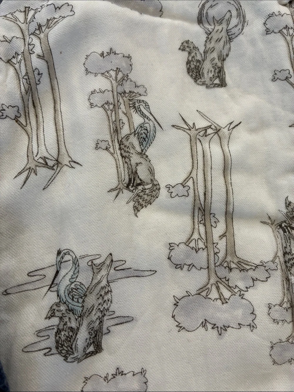 Nest Blue & White Printed Sleep Suit